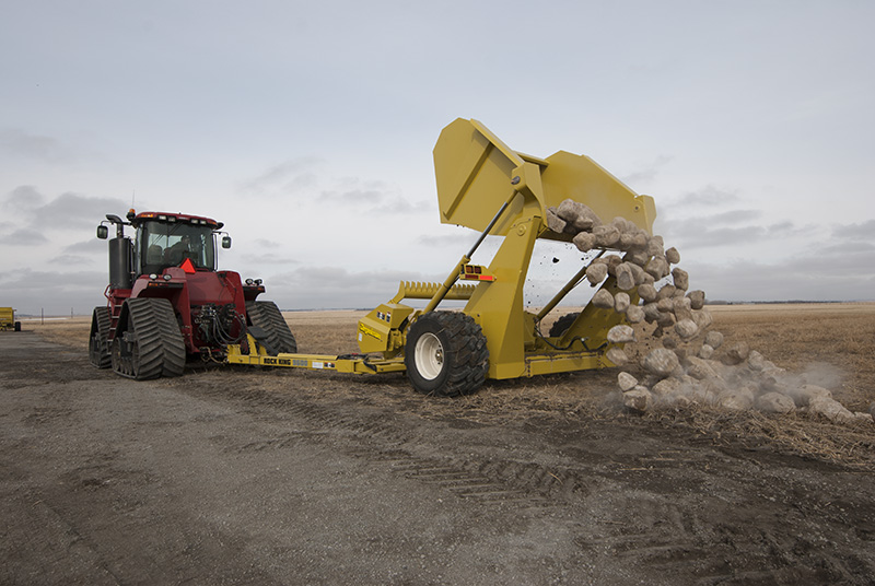 Rotary rock picker invented by Minnesota man