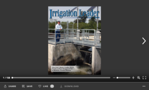 Screenshot of flipbook PDF reader for Irrigation Leader March 2012