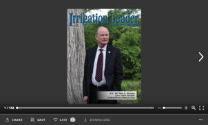 Screenshot of flipbook PDF reader for Irrigation Leader April 2012