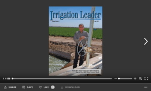 Screenshot of flipbook PDF reader for Irrigation Leader June 2012