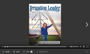 Screenshot of flipbook PDF reader for Irrigation Leader January 2013