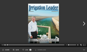Screenshot of flipbook PDF reader for Irrigation Leader November/December 2013