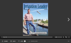 Screenshot of flipbook PDF reader for Irrigation Leader February 2013