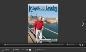 Screenshot of flipbook PDF reader for Irrigation Leader April 2013