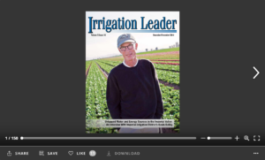 Screenshot of flipbook PDF reader for Irrigation Leader November/December 2014