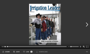 Screenshot of flipbook PDF reader for Irrigation Leader March 2014