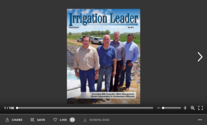 Screenshot of flipbook PDF reader for Irrigation Leader May 2014