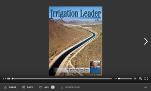 Screenshot of flipbook PDF reader for Irrigation Leader June 2014