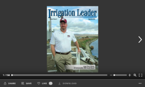Screenshot of flipbook PDF reader for Irrigation Leader September 2014