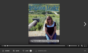 Screenshot of flipbook PDF reader for Irrigation Leader November/December 2017