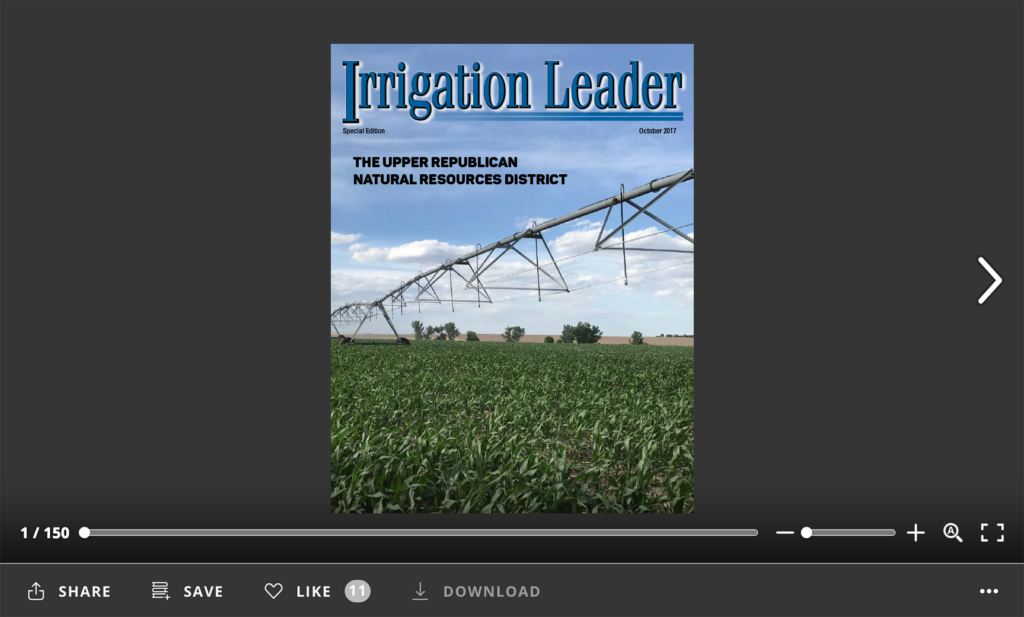 Irrigation Leader Special Edition December 2017. Upper Republican Natural Resources District.