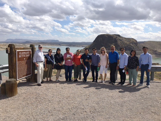 Photo of tour group at Elephant Butte Dam